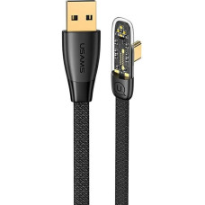 USAMS Kabel kątowy USB na USB-C PD 6A 66W Fast Charging Iceflake Series 1,2m czarny|black SJ585USB01 (US-SJ585)