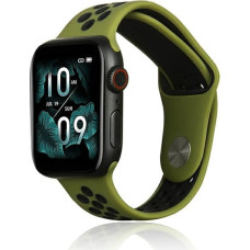 Beline pasek Apple Watch Sport Silicone 42|44|45|49mm zielono-czarny green|black