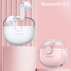USAMS Słuchawki Bluetooth 5.1 TWS BU series bezprzewodowe biały|white BHUBU01