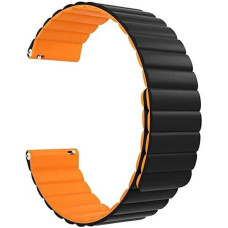 Beline pasek Watch 20mm Magnetic czarno-pomarańczowy black|orange
