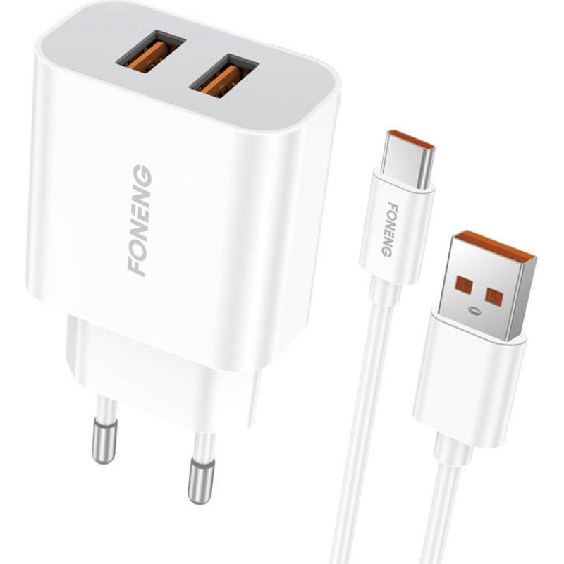 Dual USB charger Foneng EU45 Type-C