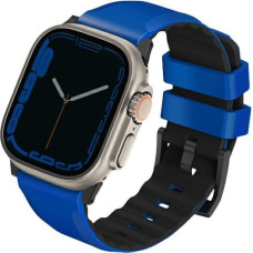 UNIQ pasek Linus Apple Watch Series 1|2|3|4|5|6|7|8|SE|SE2|Ultra 42|44|45|49mm Airosoft Silicone niebieski|racing blue
