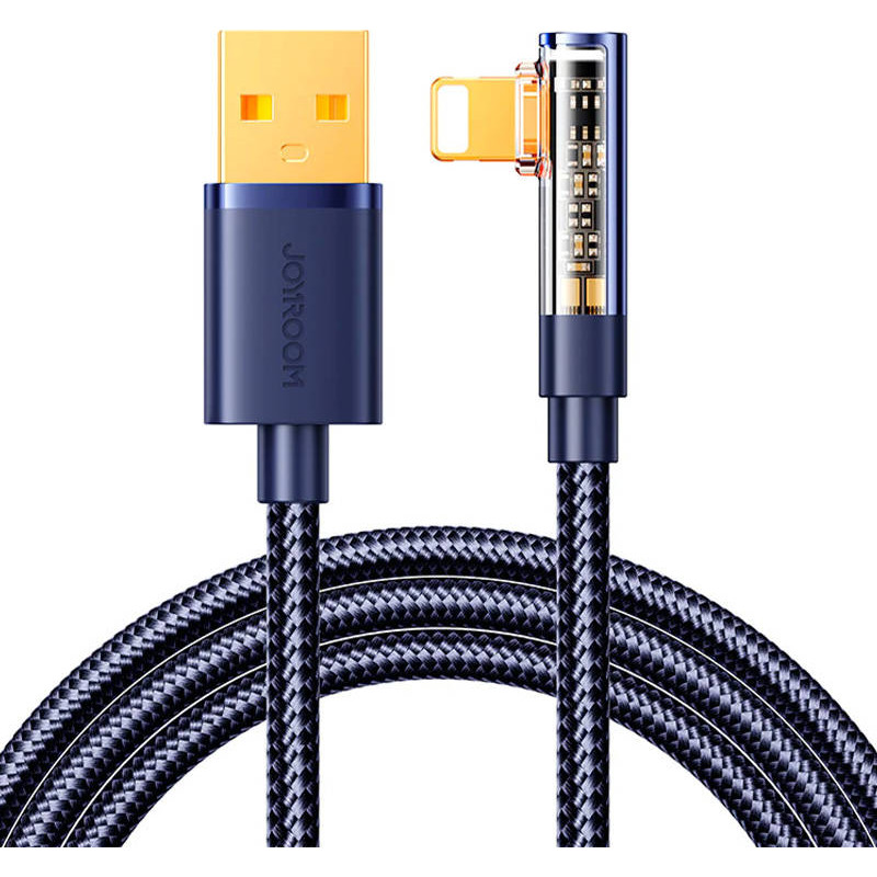 Angle Cable to USB-A | Lightning | 1.2m Joyroom S-UL012A6 (blue)