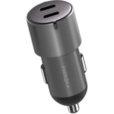 Energea ład. sam. 2xUSB-C PD-PPS 66W stalowy|gunmetal Alu Drive D60