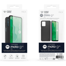 CASR TPU Cover + Tempered Glass for Motorola G53 5G Black