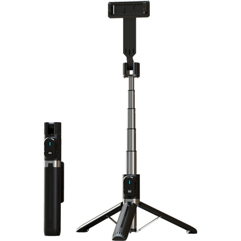 Selfie Stick - with detachable bluetooth remote control and tripod - P90 BLACK