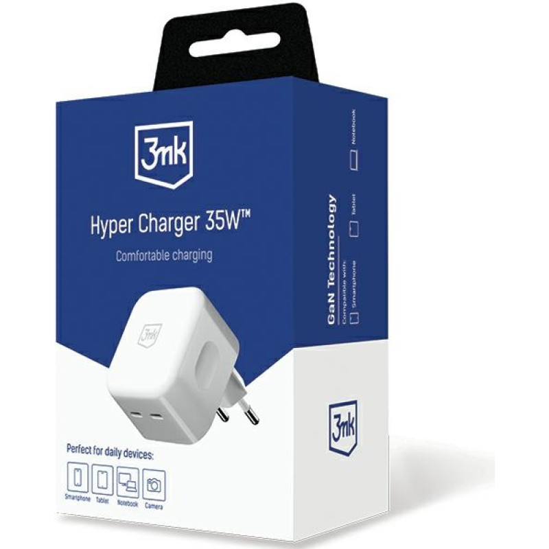 3MK Hyper Charger 35W 2xUSB-C ładowarka sieciowa QC