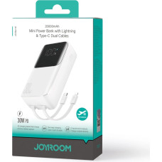 Mini power bank with built-in cables Joyroom JR-PBC07 20000mAh 30W - white