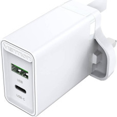 Vention USB(A+C) Wall Charger Vention FBBW0-UK (18W|20W) UK White