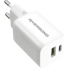 Riversong wall charger SafeKub D6 1x USB 1x USB-C 30W white AD28