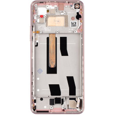 LCD Display + Touch Unit + Front Cover for Xiaomi Mi 11 Lite 4G Peach Pink