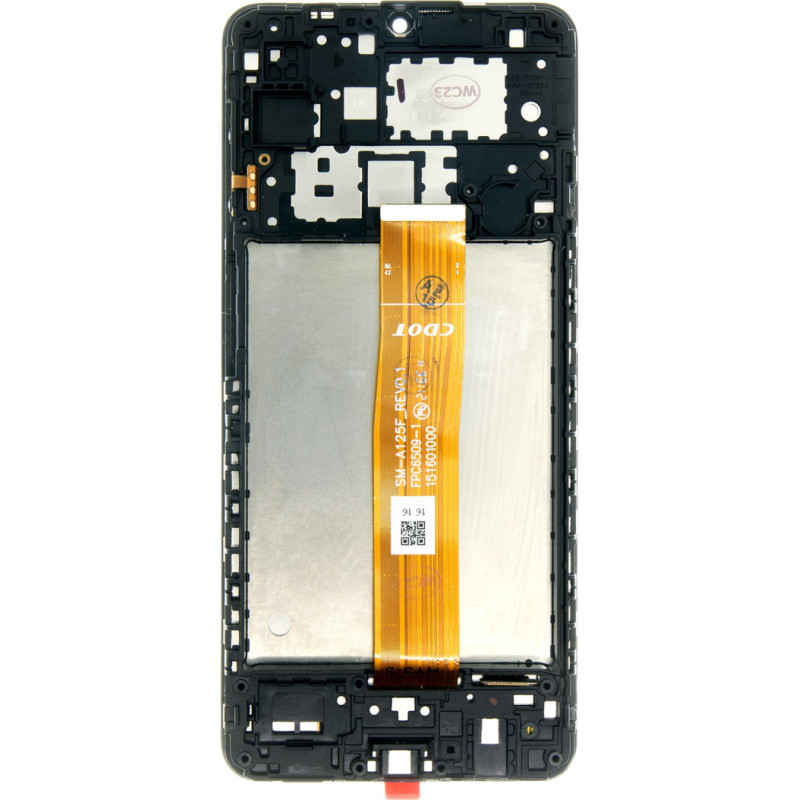 LCD display + Touch Unit + Front Cover for Samsung A127F Galaxy A12 Black