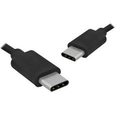 LTC PS USB 3.1 Type-C -Type-C kabelis, 1 m, melns.