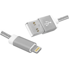 LTC PS USB -Iphone kabelis, 1 m, sudraba krāsā.