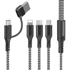 LTC 3in2 SUPERIOR KABELIS USB-LIGHTING|USB-C|microUSB - USB|USB-C 1.2m 3A BLACK