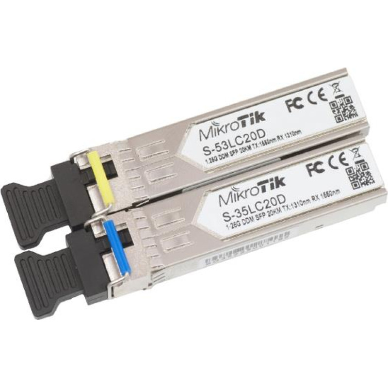 Mikrotik S-3553LC20D 1.25G SFP 1xLC (SM) 1310nm|1550nm 20km ( Pair )