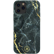 Kingxbar Marble Series case decorated printed marble iPhone 12 mini black