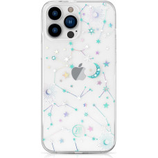 Kingxbar Lucky Series iPhone 13 Pro case decorated with original Swarovski crystals transparent (Zodiac)