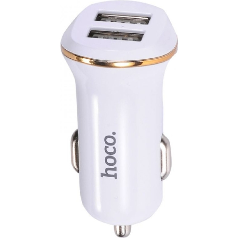 Hoco Z1 USB AUTOMAŠĪNAS LĀDĒTĀJS 12|24V 2.1A BALTA