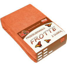 Frotē palags ar elastīgo joslu 160x200 sarkana terra 025 bieza 200g/m2