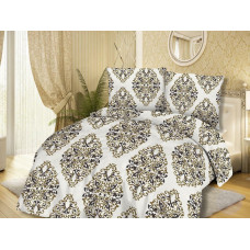 Kokvilnas gultas veļa 220x200 71446/1 glamour krēms brūns austrumu ornamenti Cottonlove