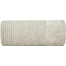 Towel Glory 2 50x90 bēšs ar velūra apmali un sudraba diegu 500g/m2 frotē audums