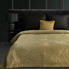 Dekoratīvais gultas pārklājs 280x260 Salvia 1 bēšs ar ūdensrozes motīvu Limited Collection