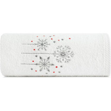 Dvielis 50x90 Santa 10 krēms Ziemassvētku frotē Jauns