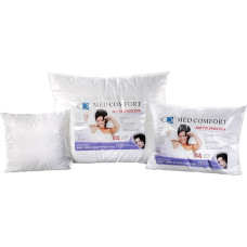 Antialerģisks spilvens 70x80 Med Comfort rullis 1 kg balts ar rāvējslēdzēju 100% mikrošķiedra