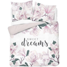 Kokvilnas gultasveļa 220x200 Sweet dreams pulveris rozā ziedi 4330 A Holland 29