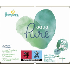 Pampers Chusteczki nawilżane Aqua Pure 9x48szt. (432 szt.)