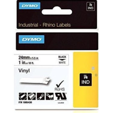 Dymo Dymo Rhino Band Vinyl black/white 24mmx5,5m