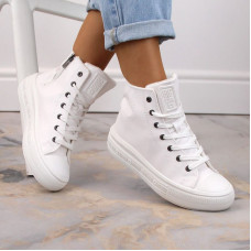 Big Star Lace-up insulated sneakers W INT1902A white