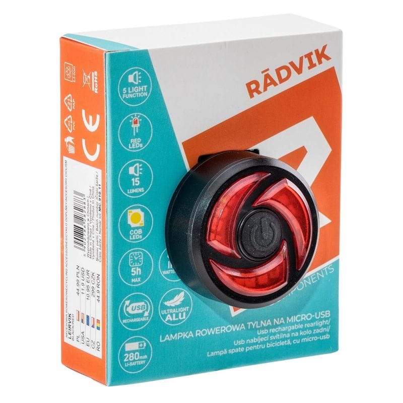 Radvik Bicycle lamp rear Leirvik 92800314900