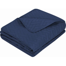 Dekoratīvais gultas pārklājs 160x200 Dash tumši zils ģeometrisks I23