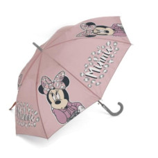 Bērnu lietussargs Mini Mouse 5211 Minnie Mouse rozā pelēks lietussargs pelēks rokturis