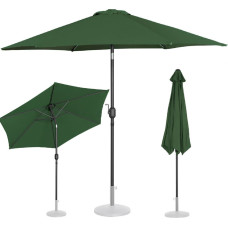 Uniprodo Apaļš terases dārza lietussargs, noliecams, ar kloķi, dia. 270 cm zaļš