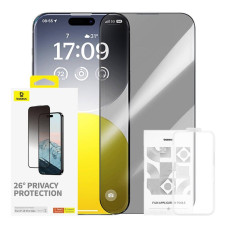 Baseus Diamond Privacy Protection Tempered Glass Aizsargstikls Priekš Apple iPhone 15 Pro Max
