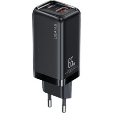 USAMS Ład. siec. 1xUSB-C+1xUSB T47 65W PD Fast Charging Super Si czarny|black CC153TC01  (US-CC153)