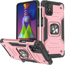 Wozinsky Bruņots hibrīda korpuss Samsung Galaxy M51 + Ring Armor magnētiskajam turētājam, rozā