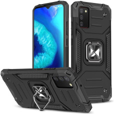 Wozinsky Bruņots korpusa vāciņš + magnētisks turētājs Samsung Galaxy A03s Ring Armor melns