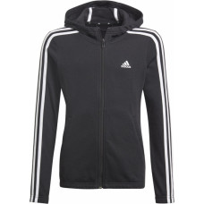 Adidas Girls Essentials 3S Hoodie ar pilnu rāvējslēdzēju GQ8356 / melns / 164 cm