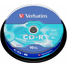 Verbatim Matricas CD-R 700MB 1x-52x Papildus Aizsardzība | 10gb. iepakojumā