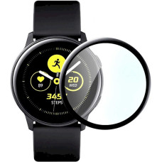 Fusion Nano 9H aizsargstikls pilnam ekrānam Samsung Galaxy Watch Active 2 44 mm melns