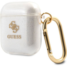 GUA2UCG4GT Guess 4G TPU Glitter Case for Airpods 1|2 Transparent