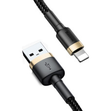 Baseus Cafule Cable Durable Nylon Braided Wire USB | Lightning QC3.0 2A 3M black-gold (CALKLF-RV1)