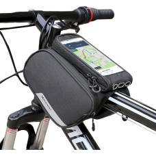 Wozinsky Bike Front Storage Bag Bicycle Frame Phone Case 6,5 inch max 1,5L black (WBB7BK)