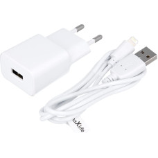 Maxlife MXTC-01 charger 1x USB 1A white + Lightning cable