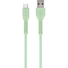 Maxlife MXUC-04 cable USB - microUSB 1,0 m 3A green