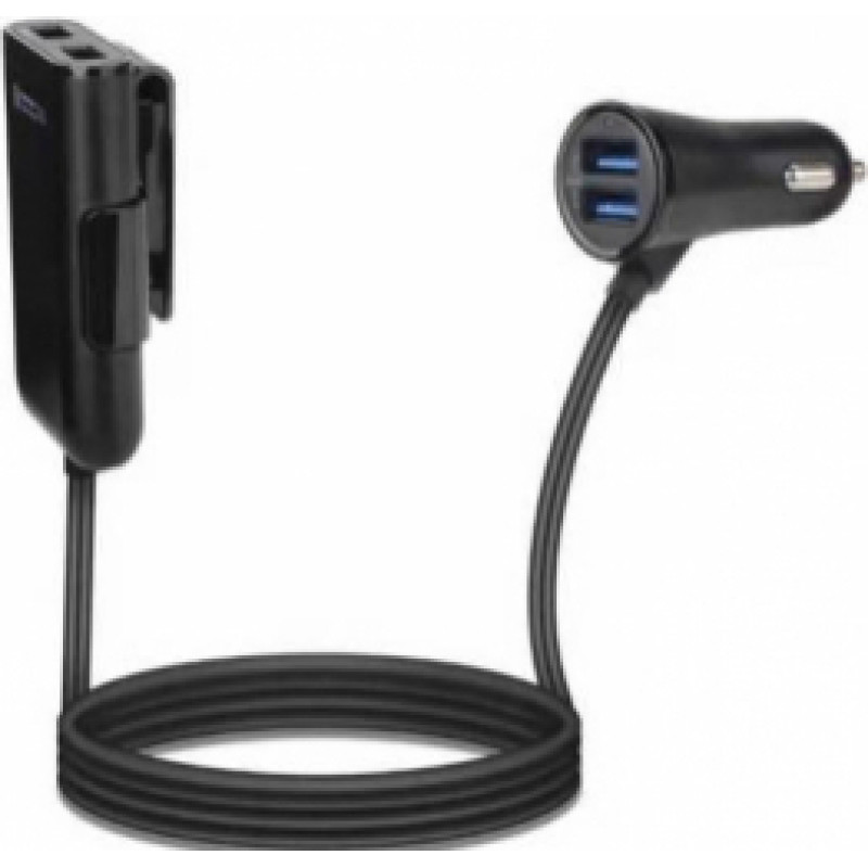 Gembird 4-port Front and Back Seat Car Charger